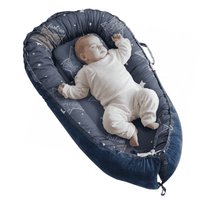 VEVOR Baby Infant Lounger 100% Cotton Soft Newborn Nest Sleeper with Headrest - The Little Big Store