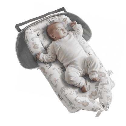 VEVOR Baby Lounger Baby Nest Sleeper for Newborn 100% Cotton with Headrest - The Little Big Store