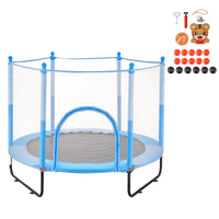 60" Trampoline for Kids Mini Toddler Trampoline with Net Indoor Outdoor - The Little Big Store