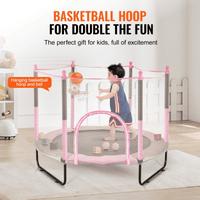 60" Trampoline for Kids Mini Toddler Trampoline with Net Indoor Outdoor - The Little Big Store