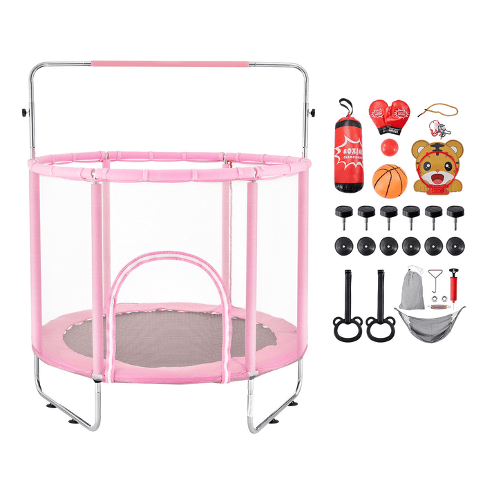 55" Trampoline for Kids Mini Toddler Trampoline with Net Indoor Outdoor - The Little Big Store