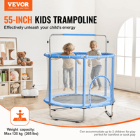 55" Trampoline for Kids Mini Toddler Trampoline with Net Indoor Outdoor - The Little Big Store