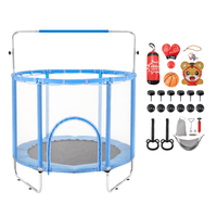 55" Trampoline for Kids Mini Toddler Trampoline with Net Indoor Outdoor - The Little Big Store