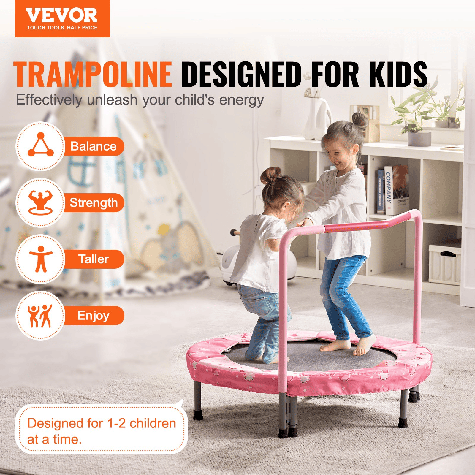36" Trampoline for Kids Foldable Mini Toddler Trampoline Indoor Outdoor - The Little Big Store