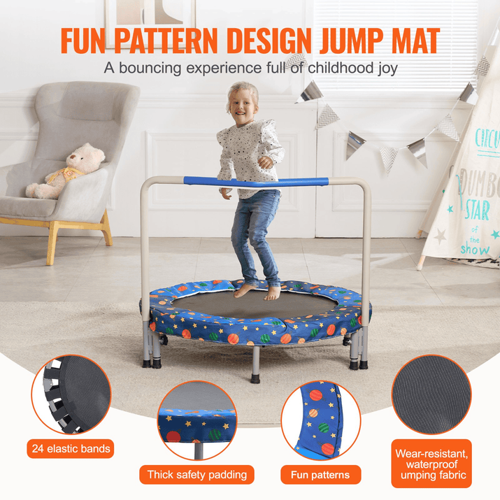 36" Trampoline for Kids Foldable Mini Toddler Trampoline Indoor Outdoor - The Little Big Store