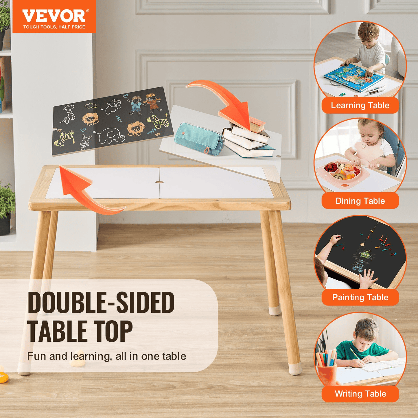VEVOR Sensory Table for Toddlers Kids Activity Table with Double-Sided Tabletop - The Little Big Store