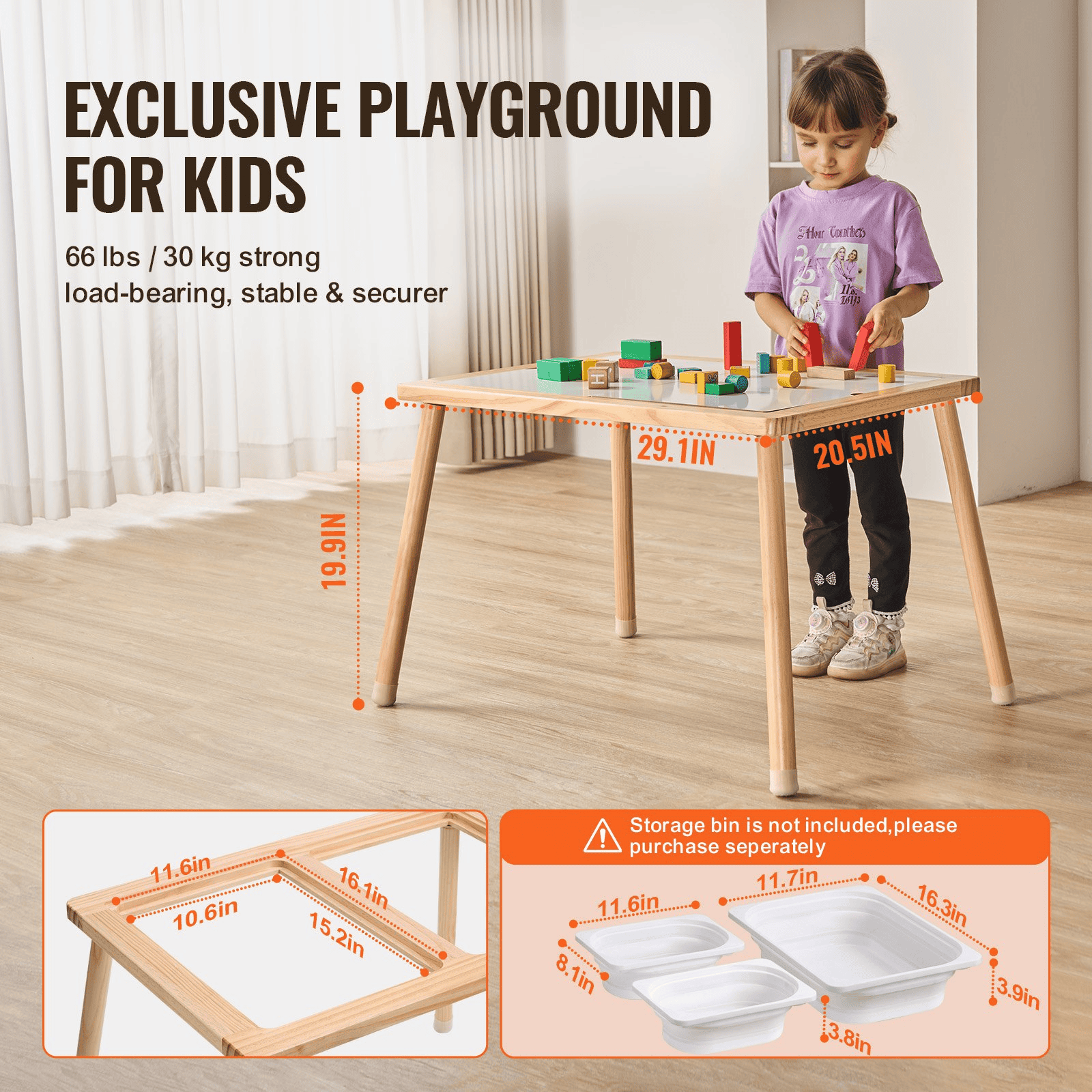 VEVOR Sensory Table for Toddlers Kids Activity Table with Double-Sided Tabletop - The Little Big Store