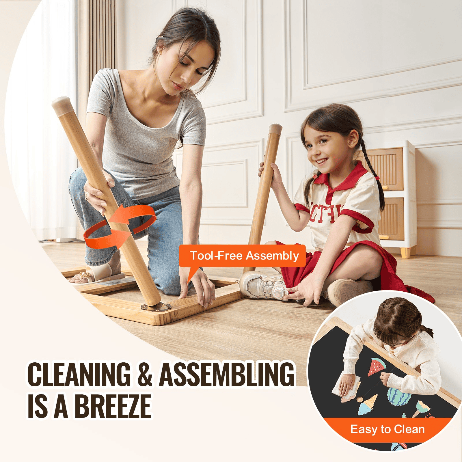 VEVOR Sensory Table for Toddlers Kids Activity Table with Double-Sided Tabletop - The Little Big Store