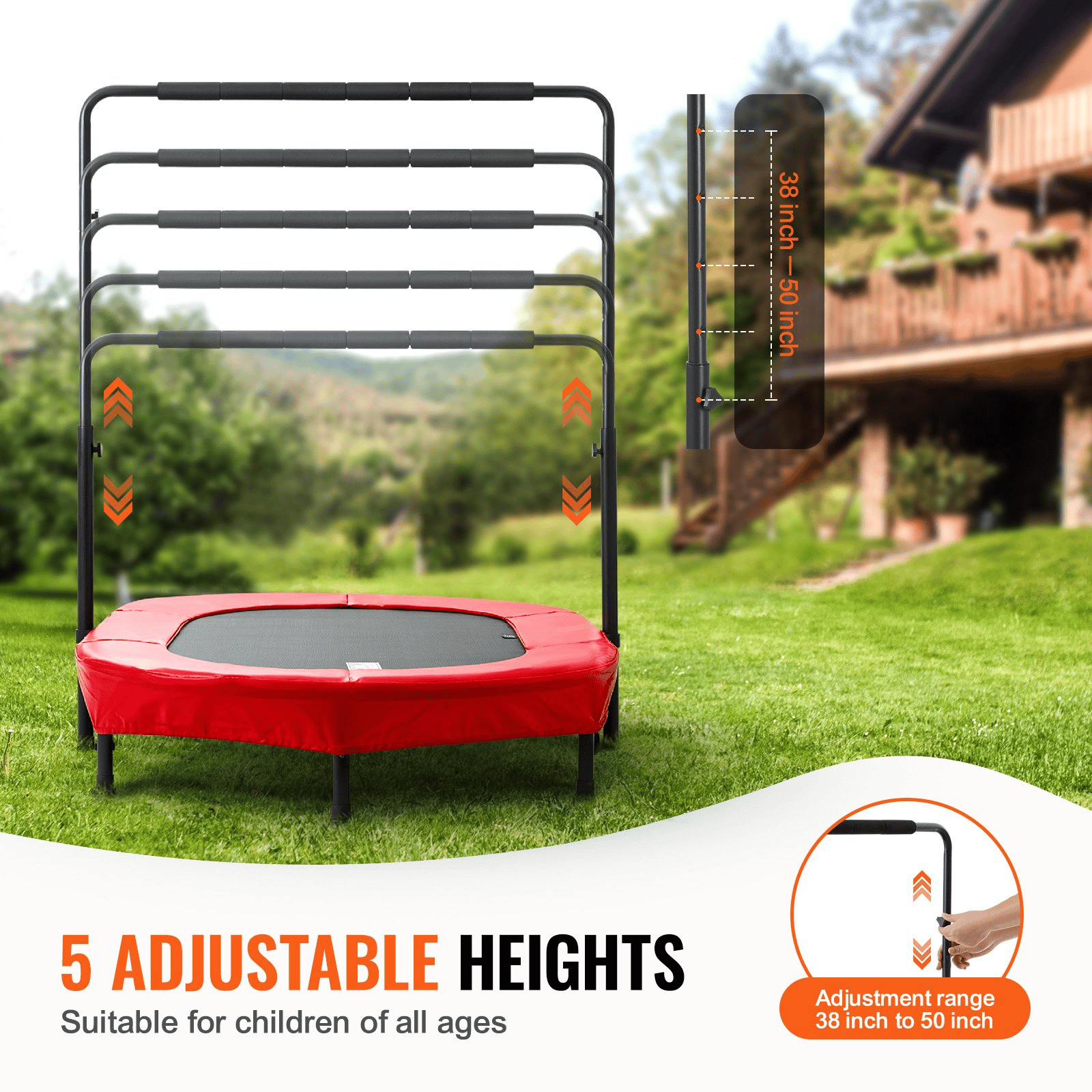 56" Trampoline for Kids Foldable Mini Toddler Trampoline Indoor Outdoor - The Little Big Store