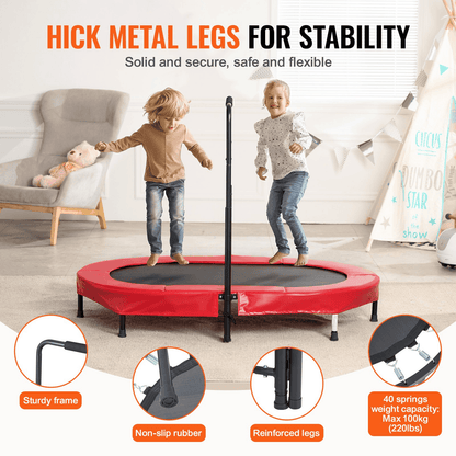 56" Trampoline for Kids Foldable Mini Toddler Trampoline Indoor Outdoor - The Little Big Store