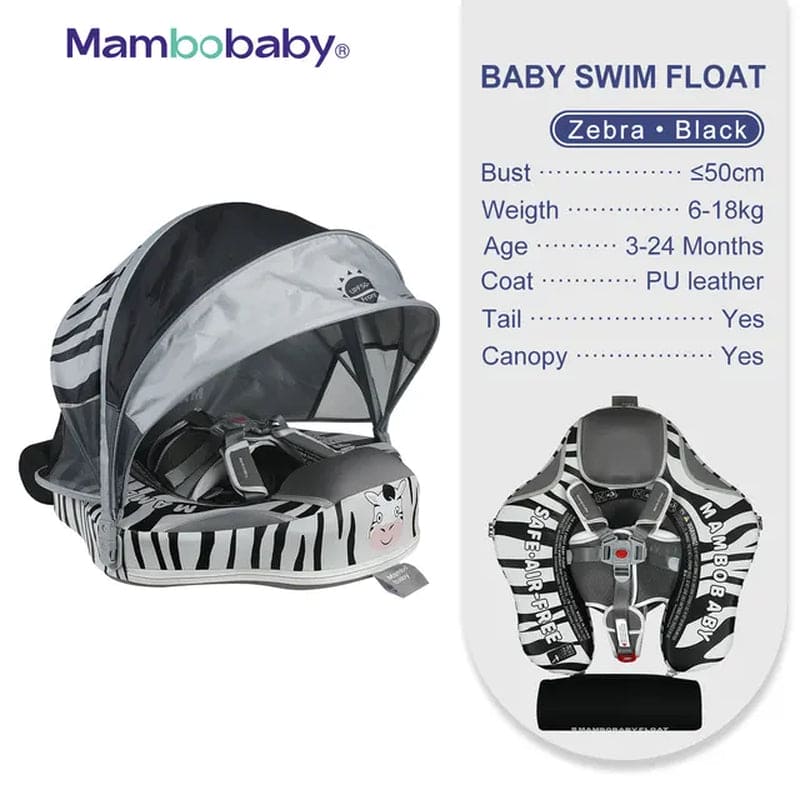 SplashVIP Baby Float: Ultimate Non-Inflatable Swim Trainer with Canopy