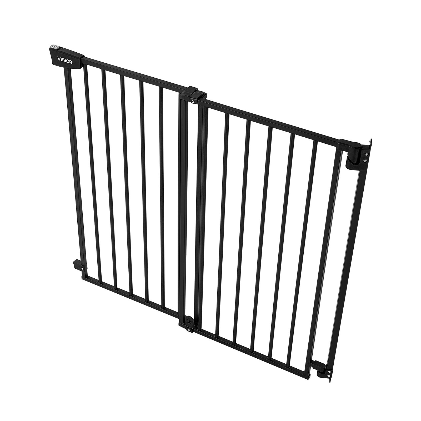 Adjustable Baby & Pet Safety Gate for Stairs – 30 Inch Hardware Mounted Barrier (Black)