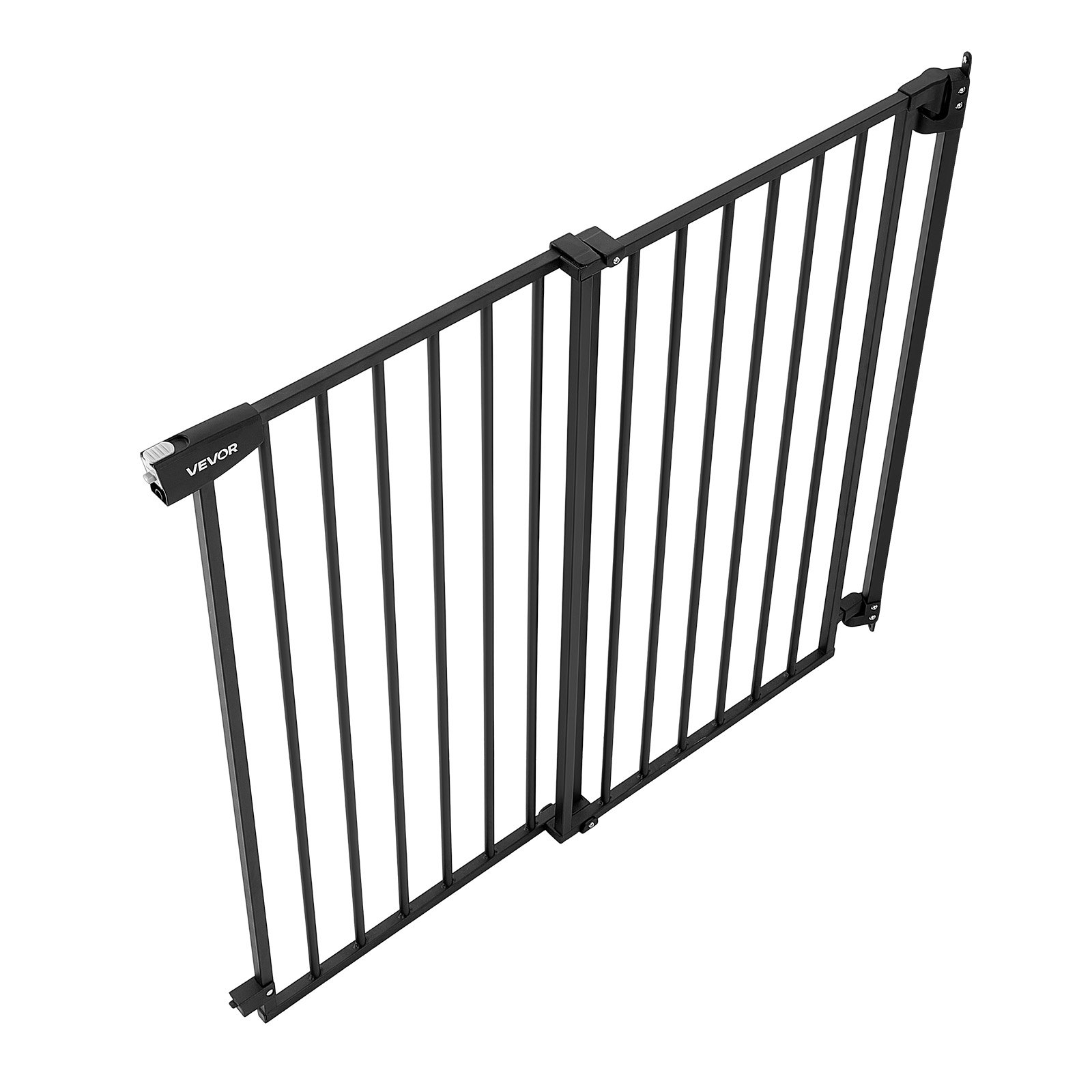 Adjustable Baby & Pet Safety Gate for Stairs – 30 Inch Hardware Mounted Barrier (Black)