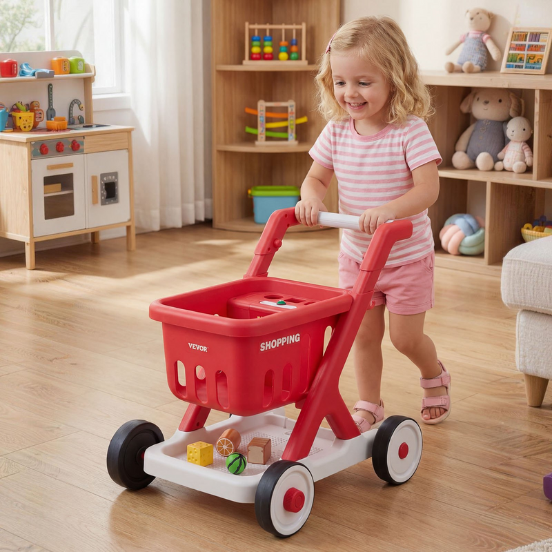 🛒 Little Shopper SmartScan™ Grocery Cart & Learning Walker – Interactive Pretend Play Shopping Trolley with Scanner, Lights, Sounds & Play Food for Ages 2+