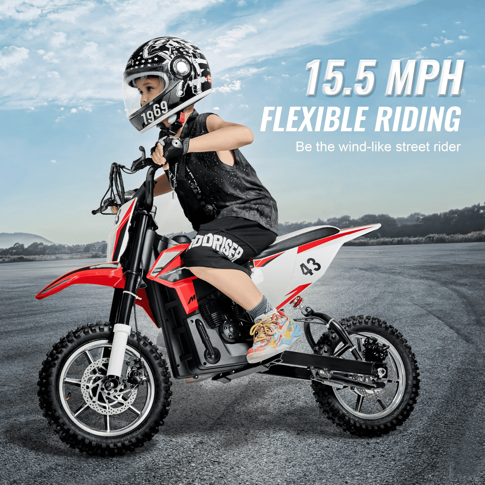 Kids Ride on Motorcycle 36V Electric Motorbike with LED for Kids Aged 14+ - The Little Big Store