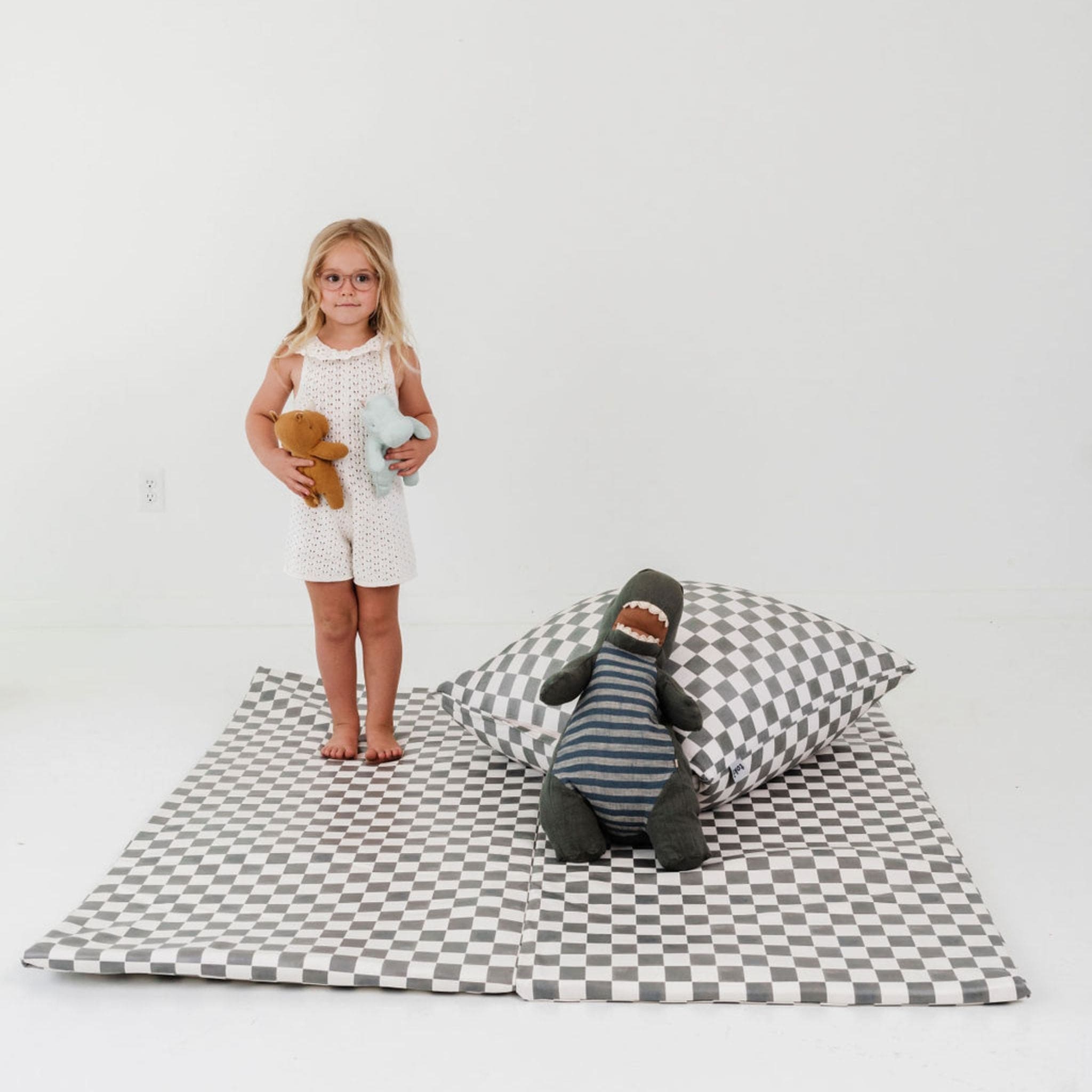 Checker Pepper Vegan Leather Mat - The Little Big Store