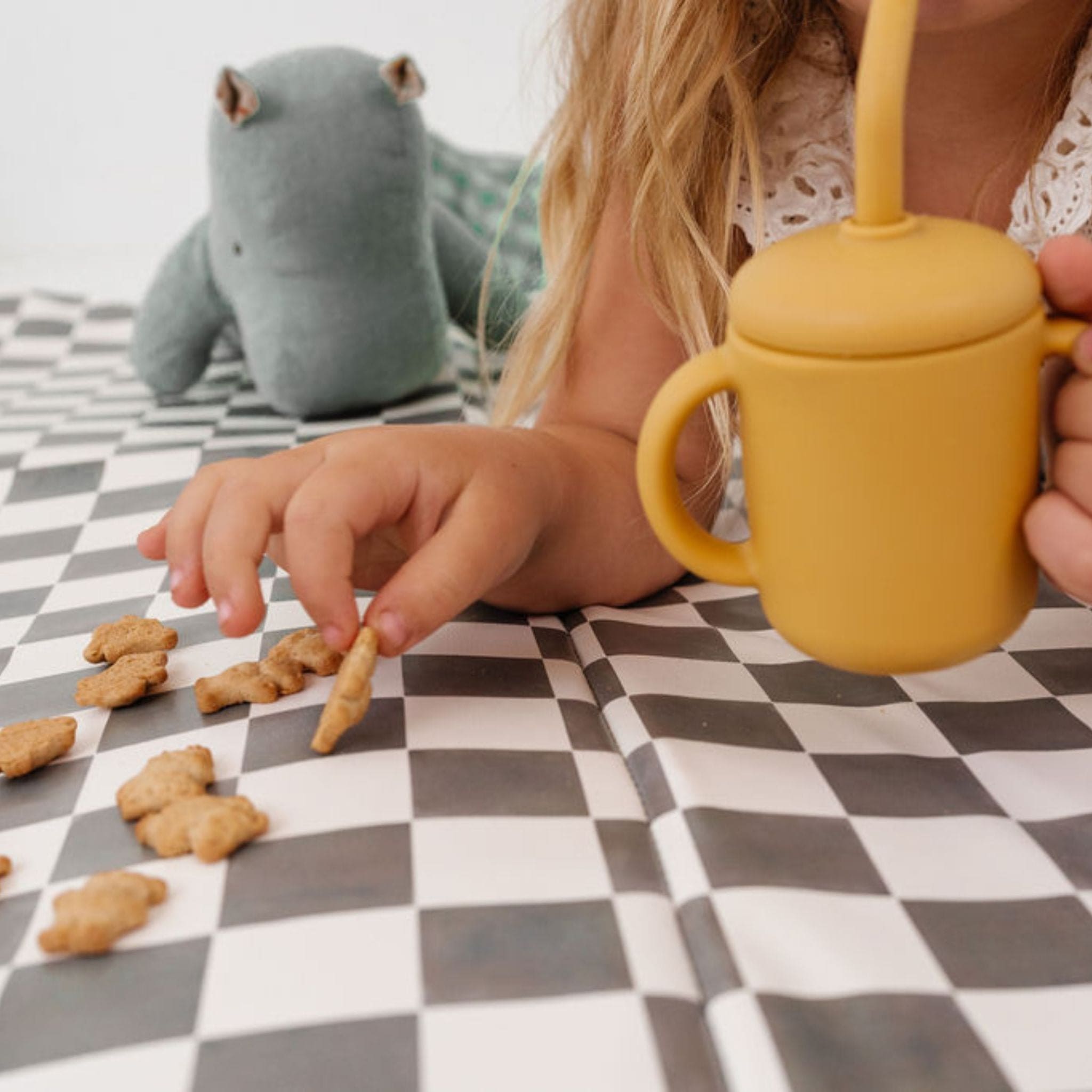 Checker Pepper Vegan Leather Mat - The Little Big Store