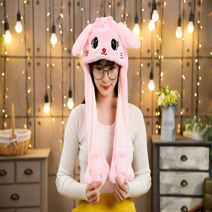 Rabbit Ear Airbag Hat: Fun Plush Toy Cap for Kids and Adults - The Little Big Store