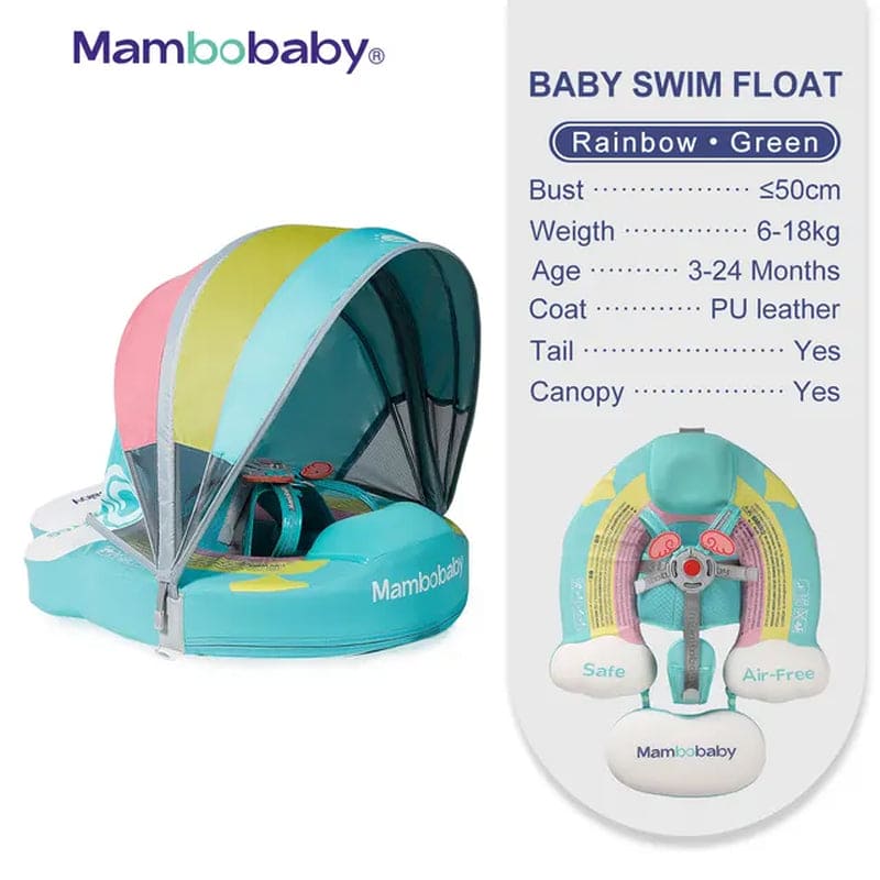 SplashVIP Baby Float: Ultimate Non-Inflatable Swim Trainer with Canopy