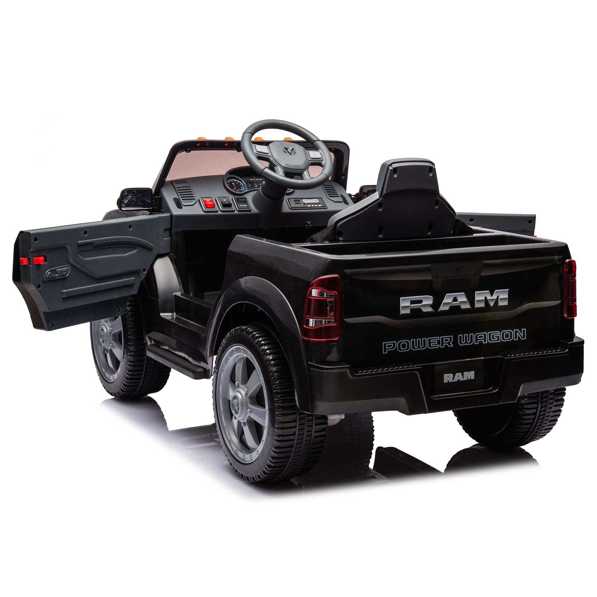 RAM PowerHauler™ 12V Licensed Ride-On Pickup Truck – Electric Kids Truck with Remote Control, Bluetooth & All-Terrain Tires