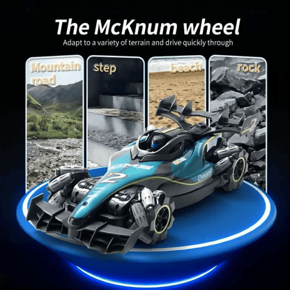 4DRC Y2 Gesture Sensing RC Car for kids with 360-degree stunt racing and 2 rechargeable batteries on indoor background