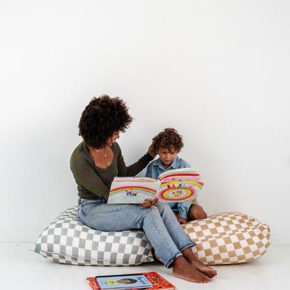 Checker Toffee Bean Bag - The Little Big Store