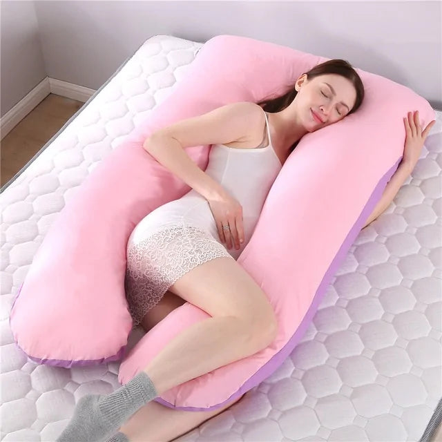 Sleeping Support Pillow For Pregnant Women Body PW12 100% Cotton Rabbit Print U Shape Maternity Pillows Pregnancy Side Sleepers - The Little Big Store