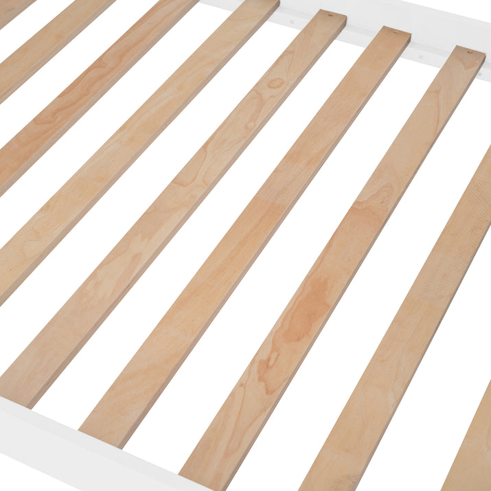 Stairway Twin-Over-Twin Bunk Bed with Storage and Guard Rail for Bedroom, Dorm, White color(OLD SKU :LP000109AAK) - The Little Big Store