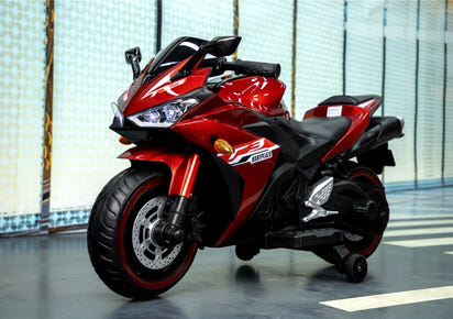 kids motorcycle 12V motorcycle for kids 3 4 5 6 years Boys Girls 12v7ah kids motorcycle ride on toy with Training Wheels/manual throttle/ drive by hand /Lighting wheels - The Little Big Store