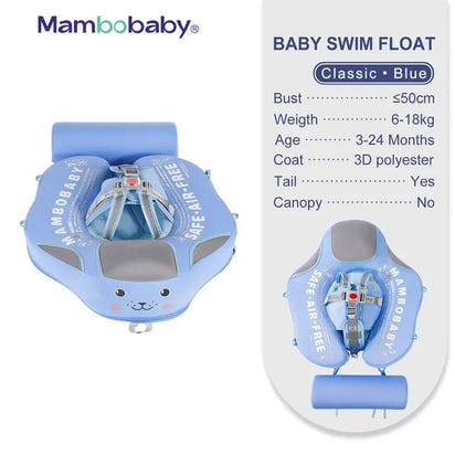 SplashVIP Baby Float: Ultimate Non-Inflatable Swim Trainer with Canopy - The Little Big Store