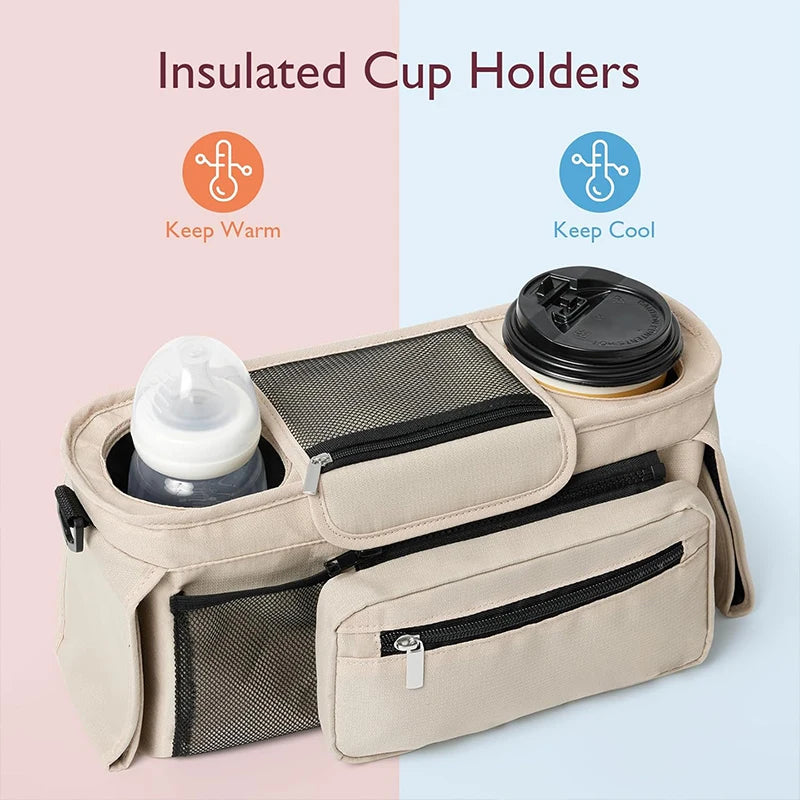 Stroller Hanging Diaper Bag Organizer – Baby Essentials Storage Caddy for On-the-Go Parents