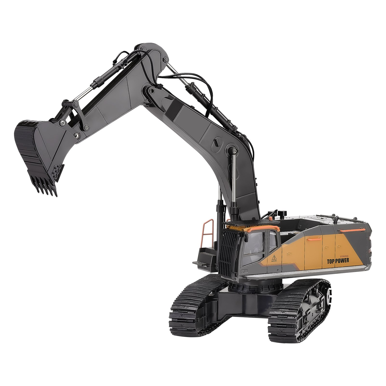 VEVOR Remote Control Excavator Toy, 15 Channel, 3 in 1 Remote Control Digger with Metal Shovel, 1:14 Scale RC Excavator with Light & Sound, Full Functional Construction Vehicles for Kids, 2 Batteries