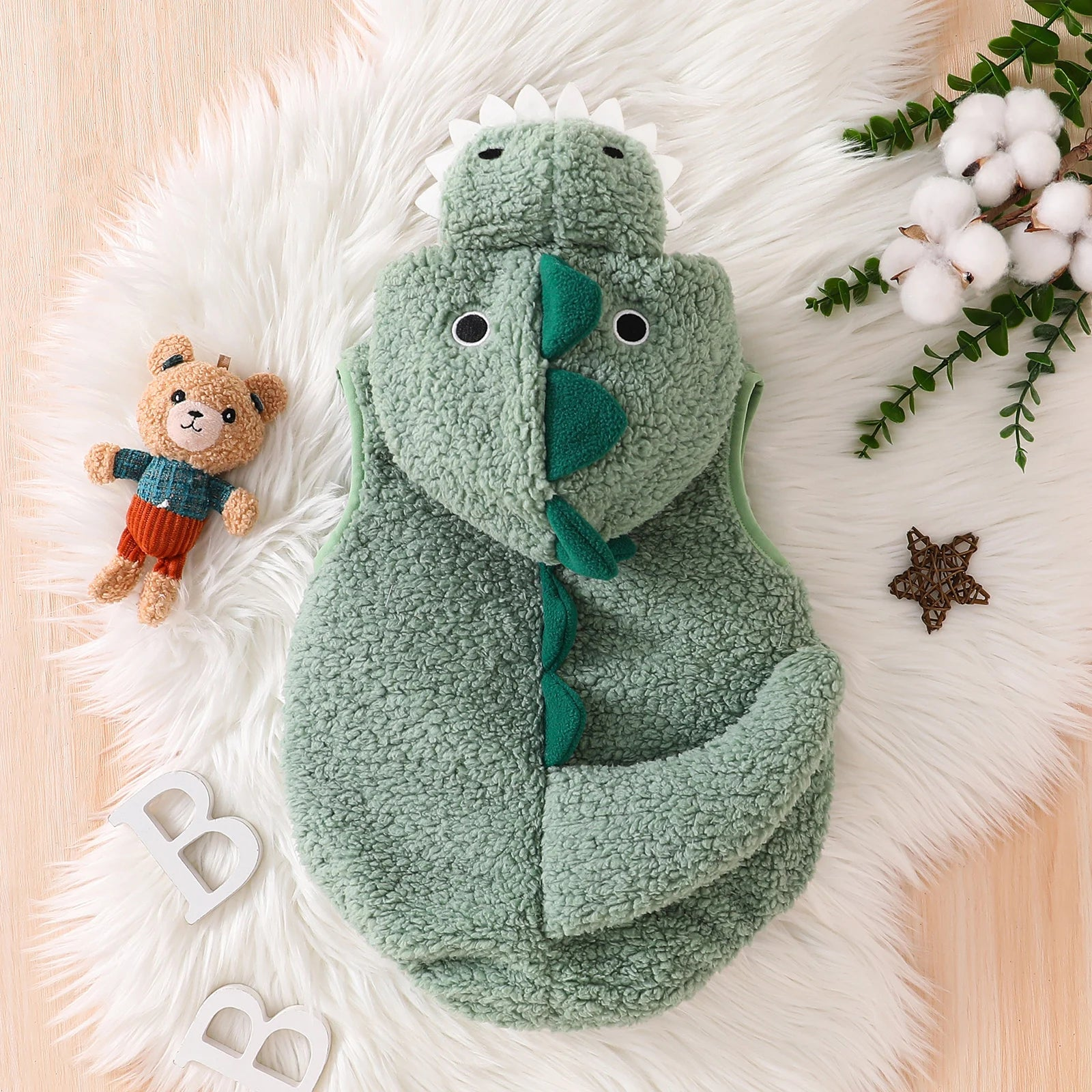 Baby Dinosaur Romper Costume with Matching Hat