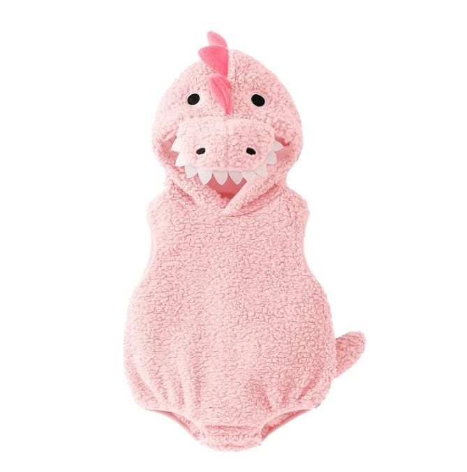 Baby Dinosaur Romper Costume with Matching Hat