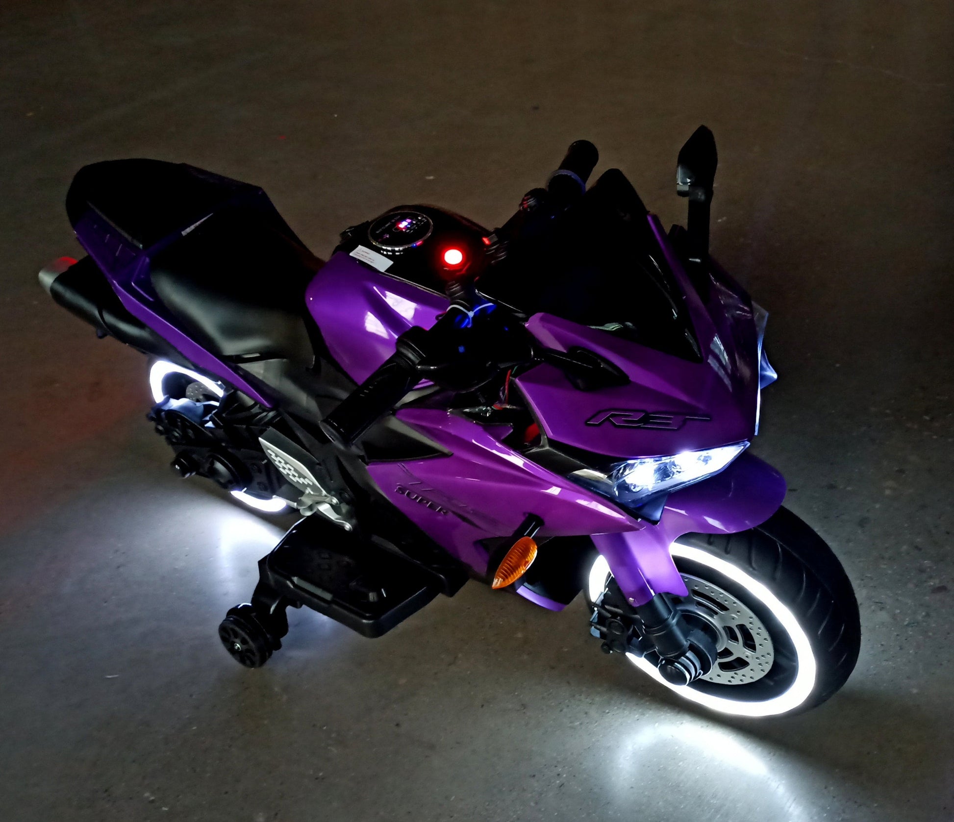 kids motorcycle 12V motorcycle for kids 3 4 5 6 years Boys Girls 12v7ah kids motorcycle ride on toy with Training Wheels/manual throttle/ drive by hand /Lighting wheels - The Little Big Store