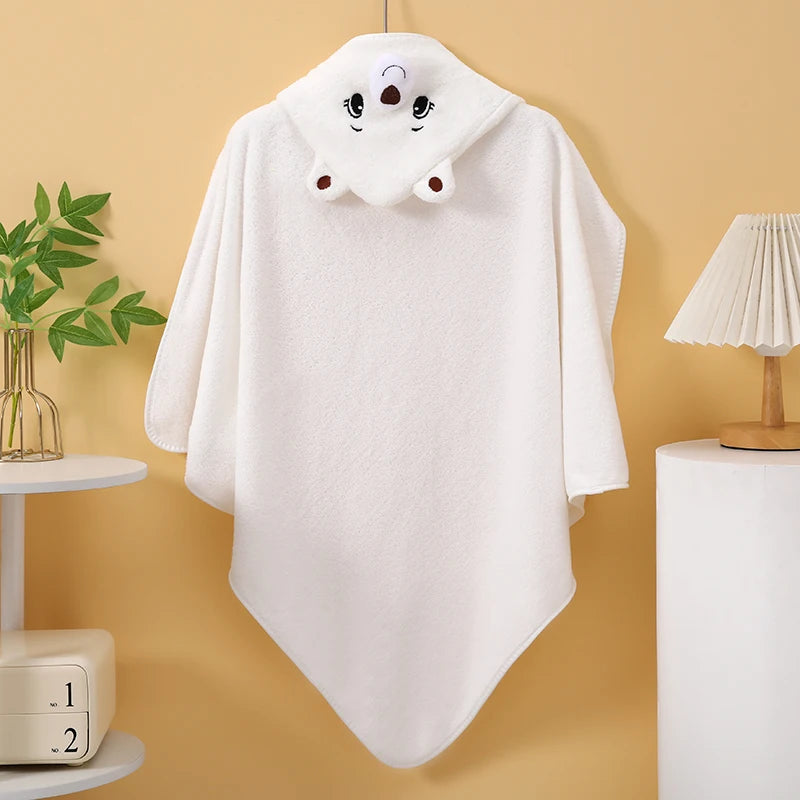 Soft Hooded Baby Towel – Cute Animal Design Bath Wrap for Newborns & Infants