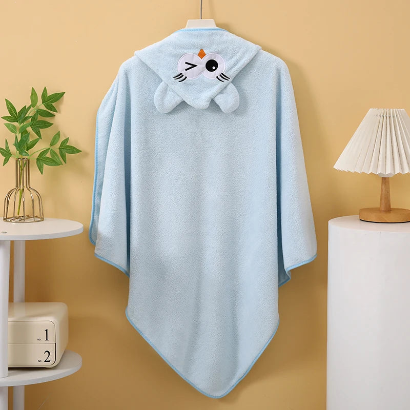 Soft Hooded Baby Towel – Cute Animal Design Bath Wrap for Newborns & Infants