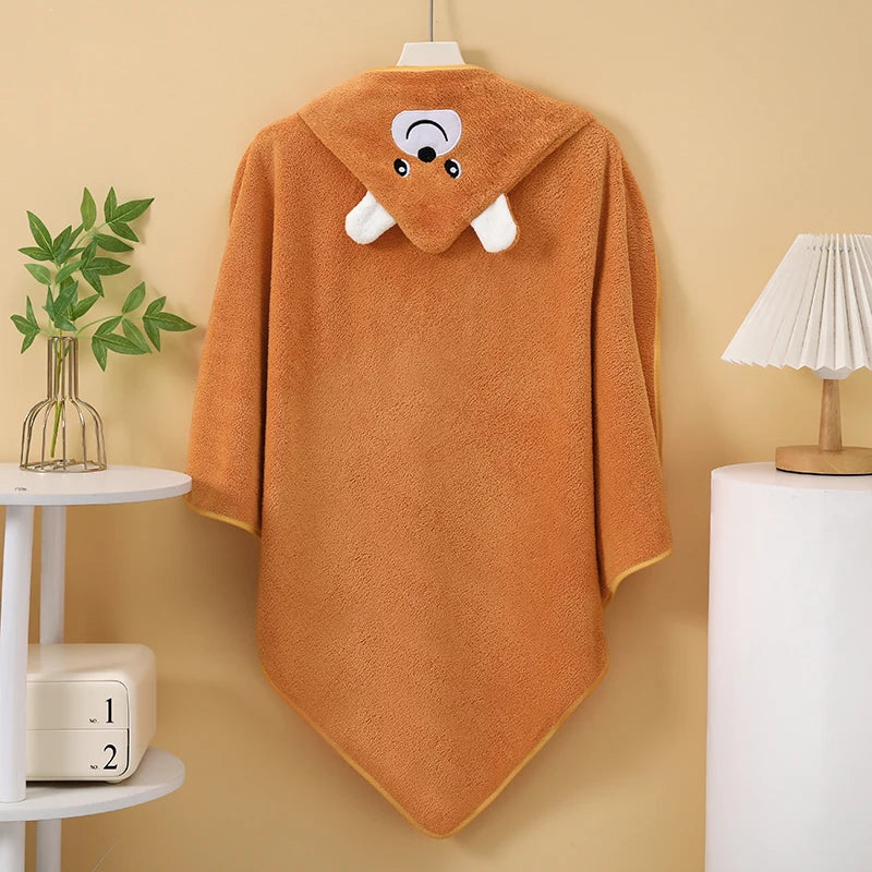 Soft Hooded Baby Towel – Cute Animal Design Bath Wrap for Newborns & Infants