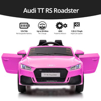 Electric Ride on Car for Kids, Licensed Audi 6V Ride on Toy for Toddlers Age 2-5 with Remote, Bluetooth - Pink
