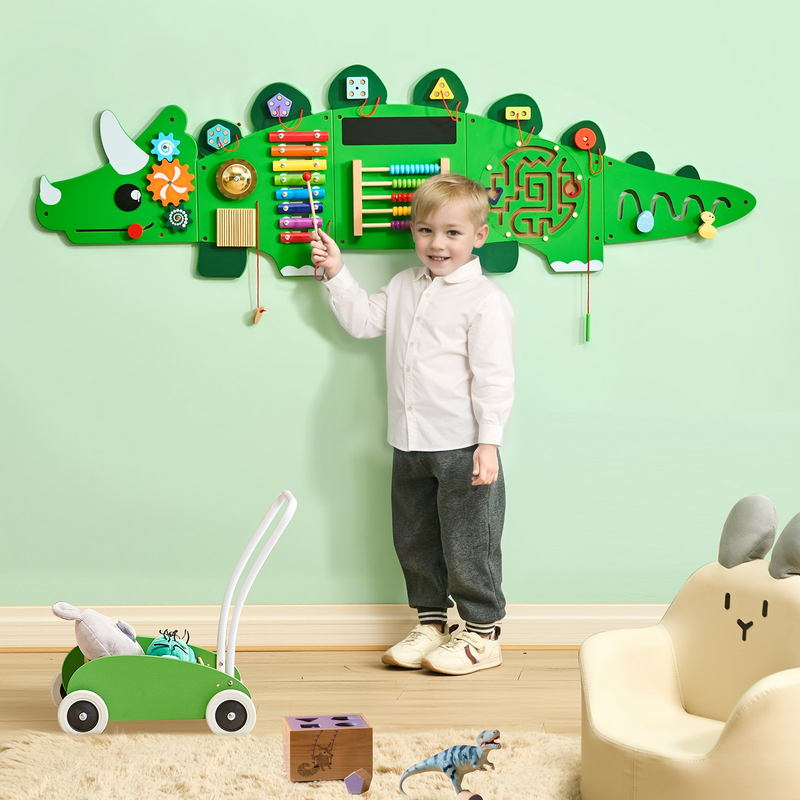 1-in-1 Montessori Activity Wall – Interactive Sensory Busy Board for Kids Ages 3–12