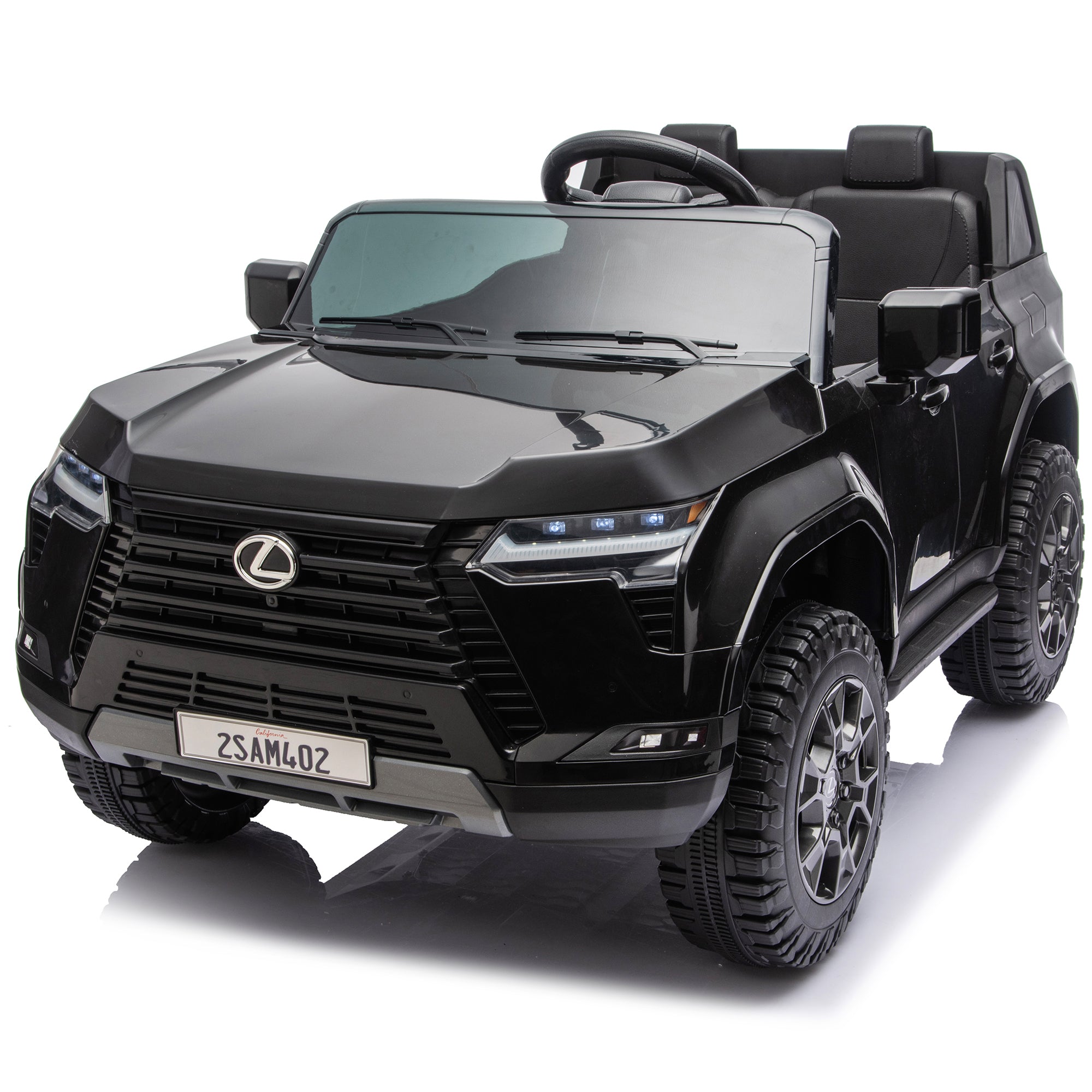 Lexus GX550 24V 2-Seater Kids Ride On Car W/ PC 2.4G, High Chassis and Anti-Slip Grip wheels, Four-wheel Suspension, LED light, Bluetooth&MP3 Music, Speed up to 3.73 MPH for Kids Aged 3-6