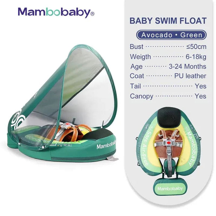 SplashVIP Baby Float: Ultimate Non-Inflatable Swim Trainer with Canopy - The Little Big Store