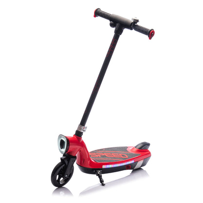 Kids Ride On Electric Scooter With Kickstand,Scooter Bell,Faster Speed And Longer Usage Time,Rear Brake,Wider Pedal,Non-Slip Handle,Colorful LED Lights,5.59-6.84 MPH For Kids 6+. - The Little Big Store