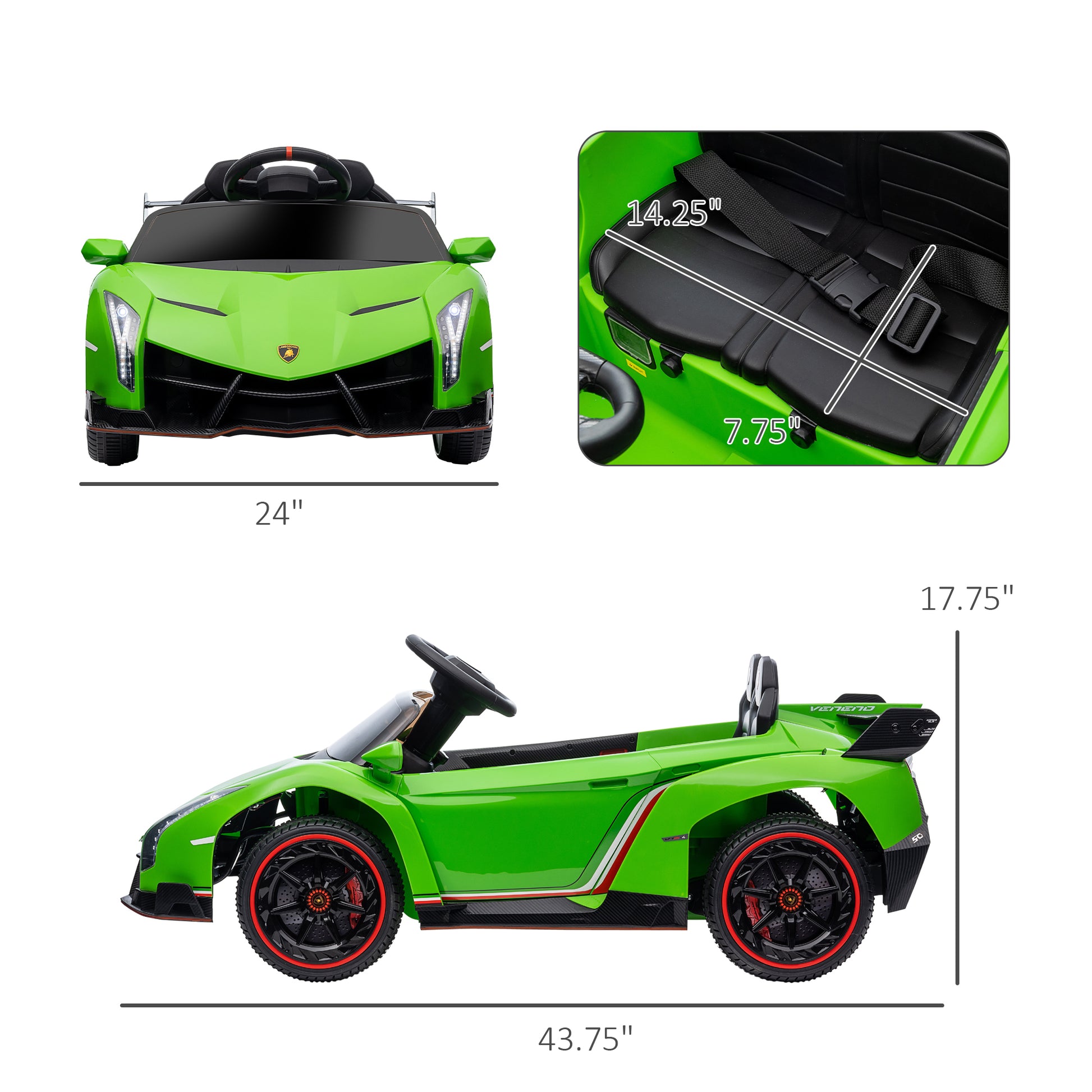 Lamborghini Veneno Kids Ride-On Supercar – 12V Electric Luxury with Remote Control 🚗💨 - The Little Big Store