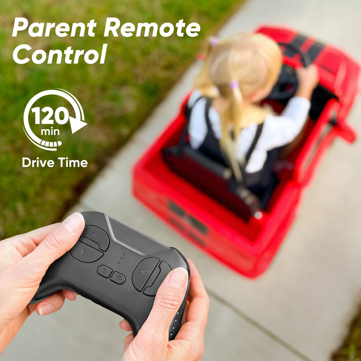 Exciting Red Ford-Shelby F-150 12V Electric Ride-On Truck for Kids with Remote Control - Perfect Adventure Toy for Ages 2-5!