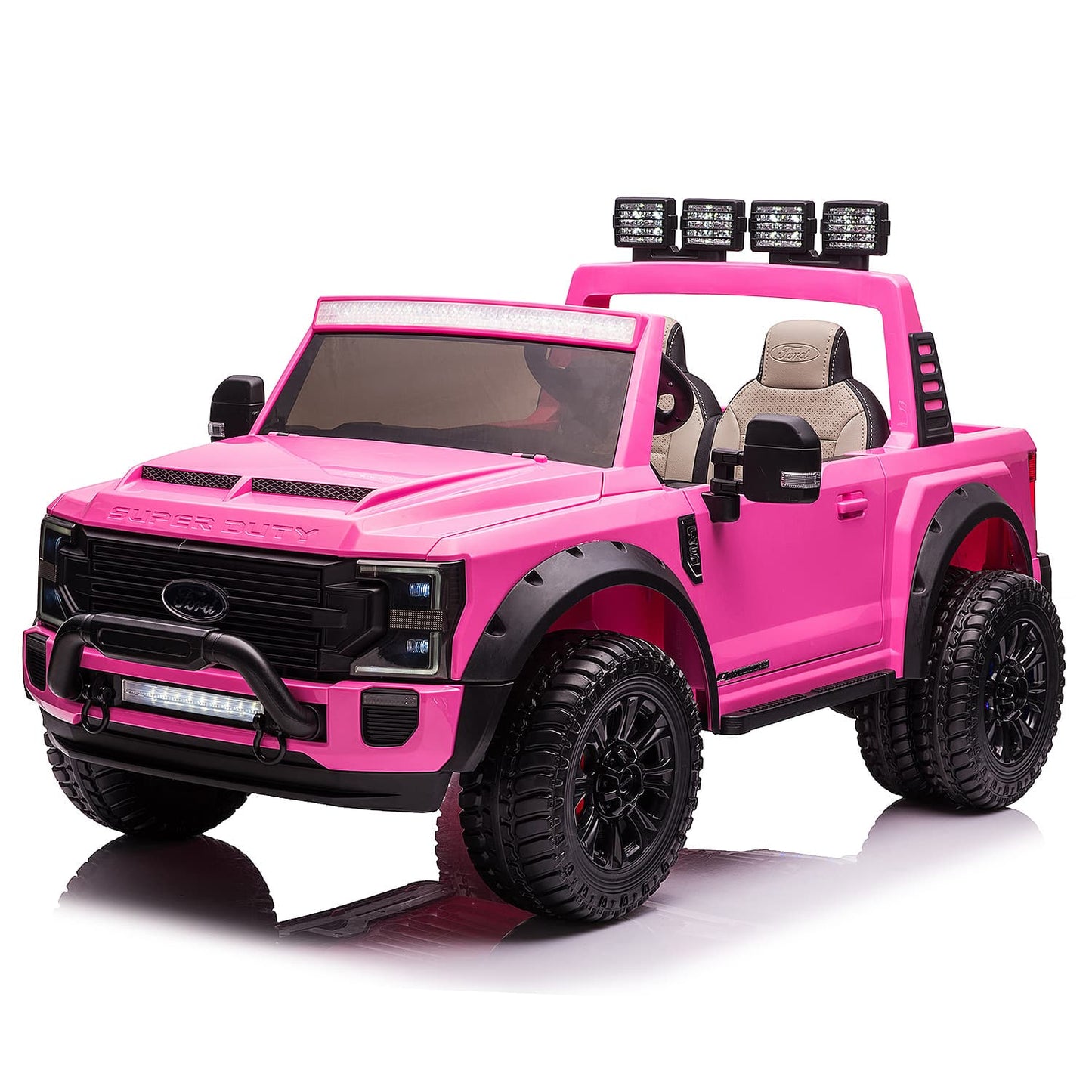 💖 PowerPrincess™ Ford F450 24V Ride-On Truck – Custom Pink Edition with Remote Control | Luxury 2-Seater Electric Car for Kids 🚗