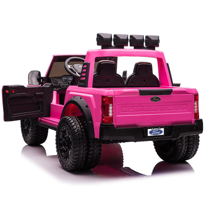 💖 PowerPrincess™ Ford F450 24V Ride-On Truck – Custom Pink Edition with Remote Control | Luxury 2-Seater Electric Car for Kids 🚗