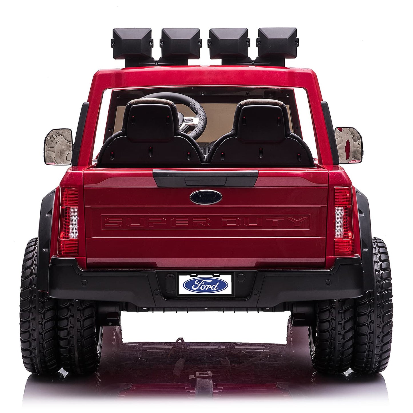 CrimsonCruise™ Ford F450 24V Kids Ride-On Truck 🚗🔥 – Bold Cherry Red with R/C Parental Control!