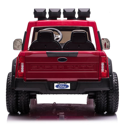 CrimsonCruise™ Ford F450 24V Kids Ride-On Truck 🚗🔥 – Bold Cherry Red with R/C Parental Control!