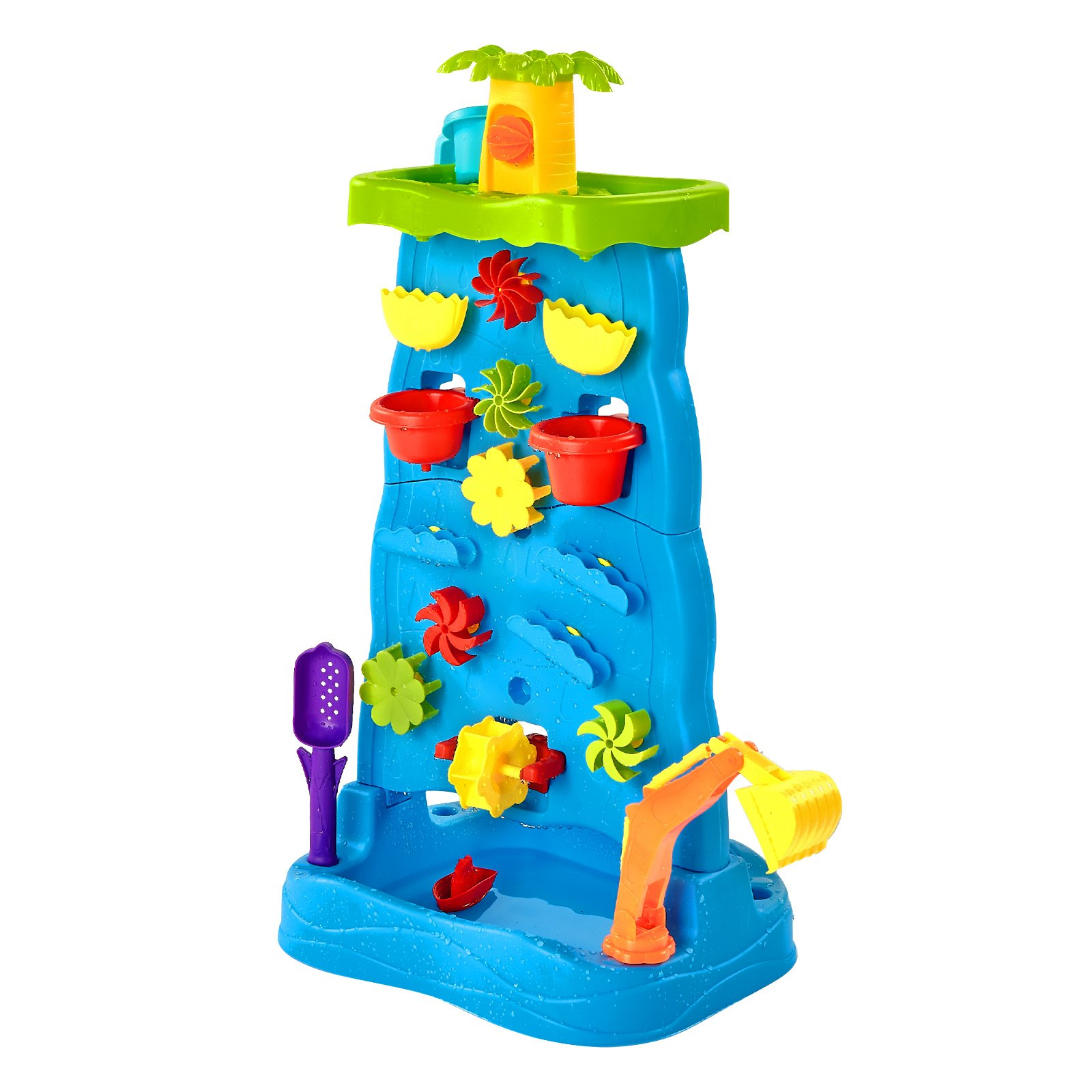Kids Sand & Water Play Table – Double-Sided Outdoor Sensory Activity Center with 37-Piece Accessory Set for Toddlers 3+